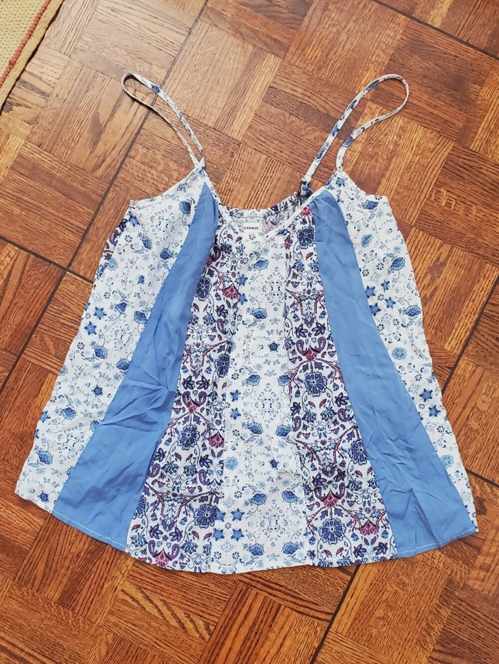 Garage Paisley Patchwork Flowy Bohemian Top- New without tags- Xs (fits S-M too)